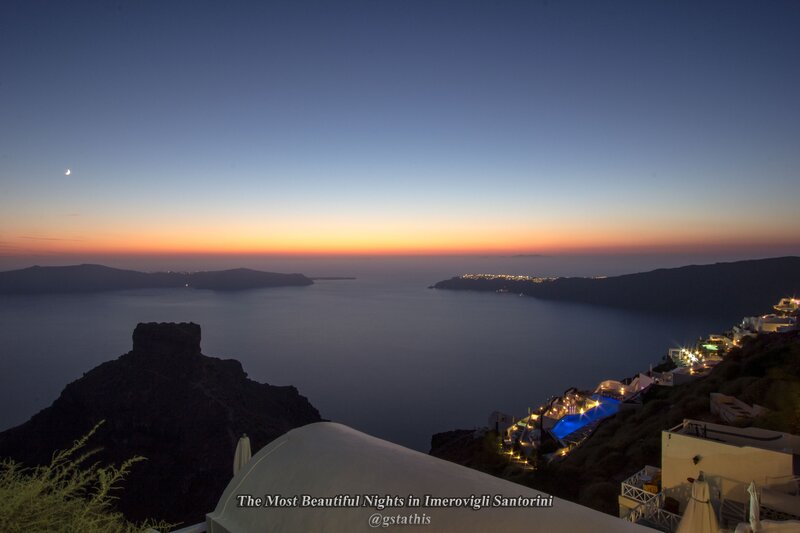 Sunset over Santorini — Blue