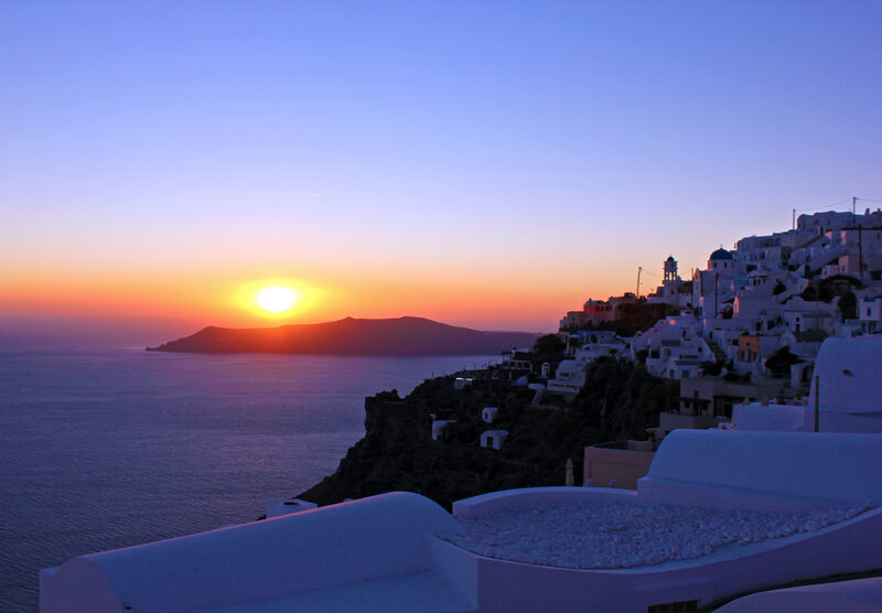 Sunset over Santorini