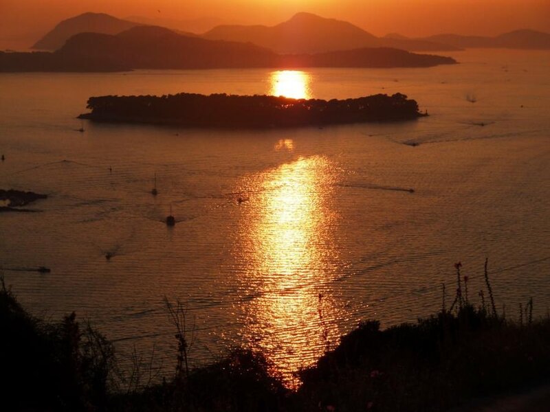 Sunset over Sea and Islands
