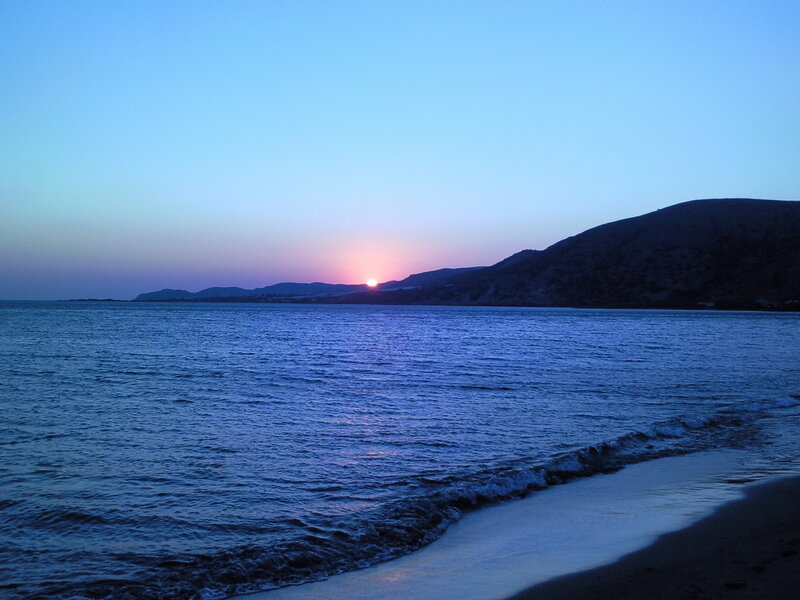 Sunset over Sea — Blue, Serene, Photograph