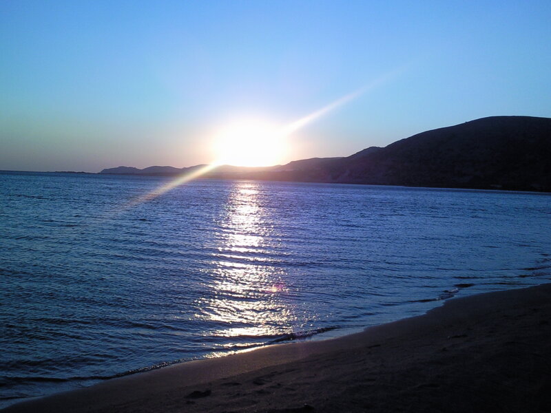 Sunset over Sea — Blue, Serene