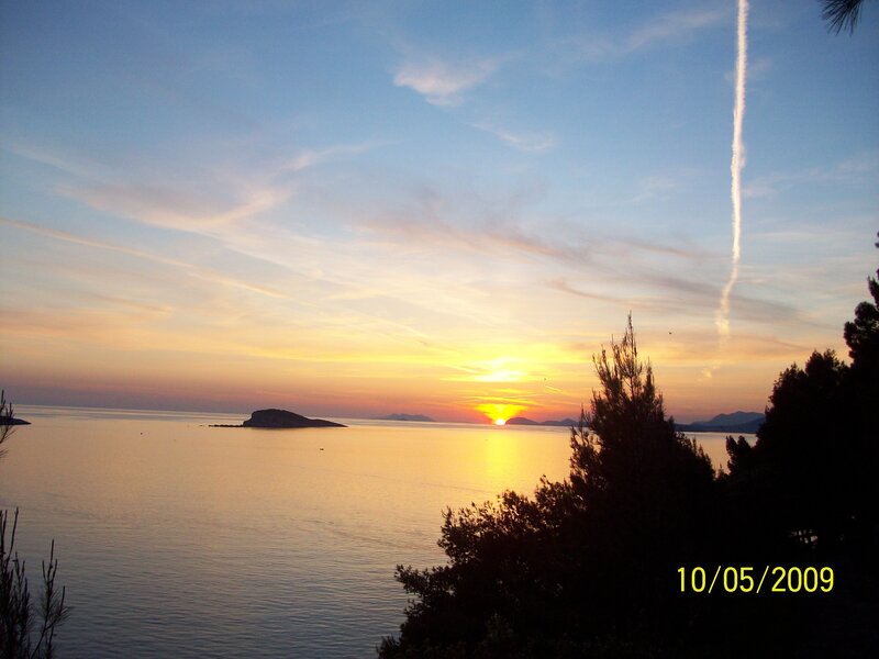 Sunset over Sea — Blue