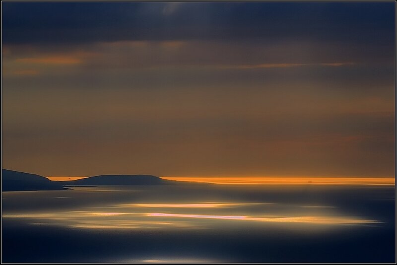 Sunset over Sea — Orange, Dramatic