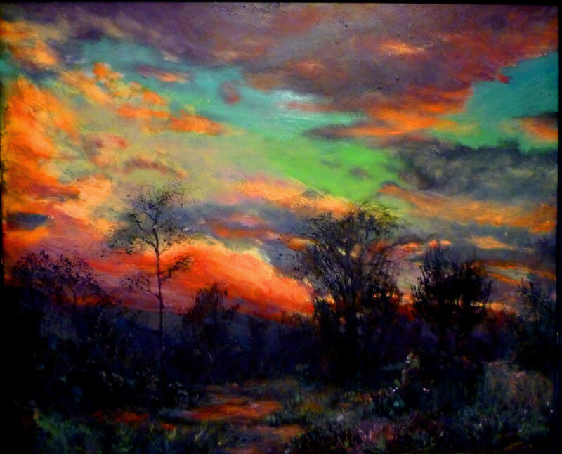 Sunset over Silhouetted Trees — Orange