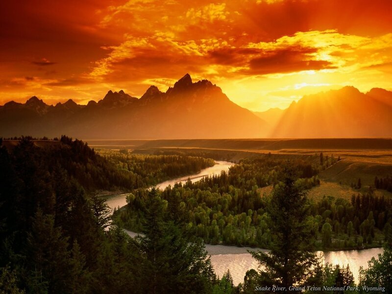 Sunset over Snake River