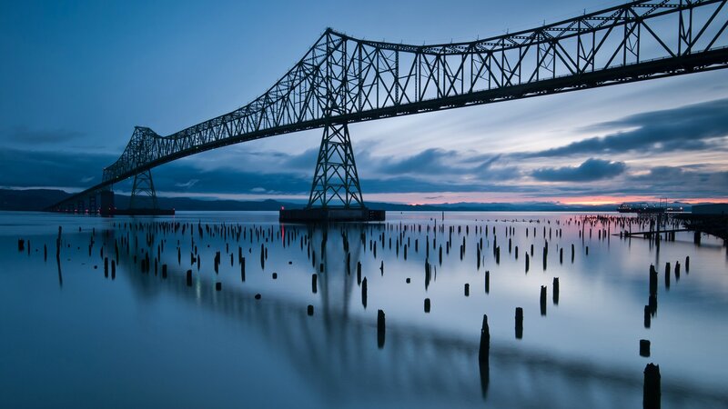 Sunset over Steel Bridge