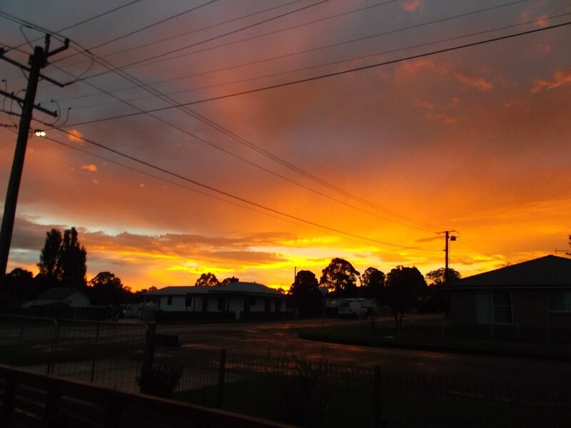 Sunset over Suburban Houses