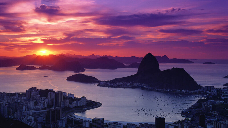 Sunset over Sugarloaf Mountain — Purple