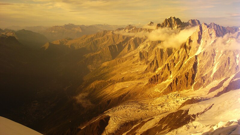 Sunset over the Alps