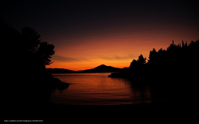 sunset over the bay