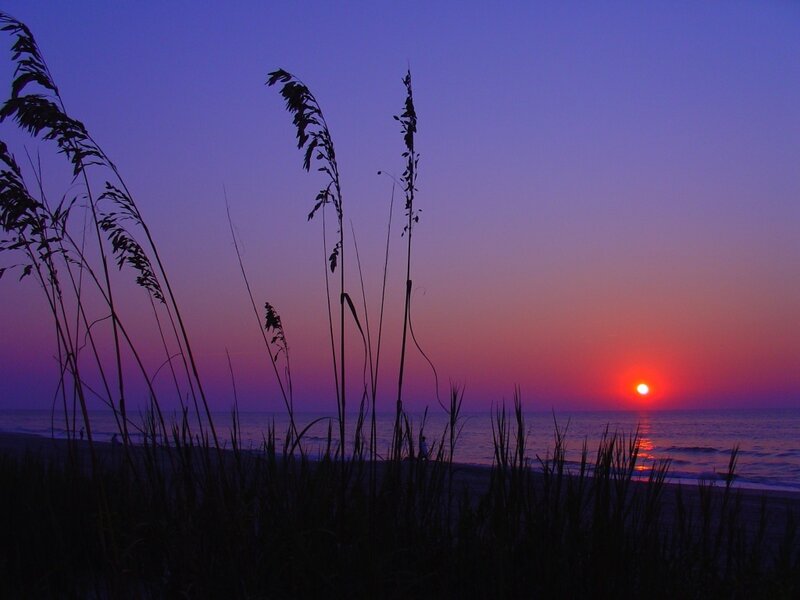 Sunset over the beach