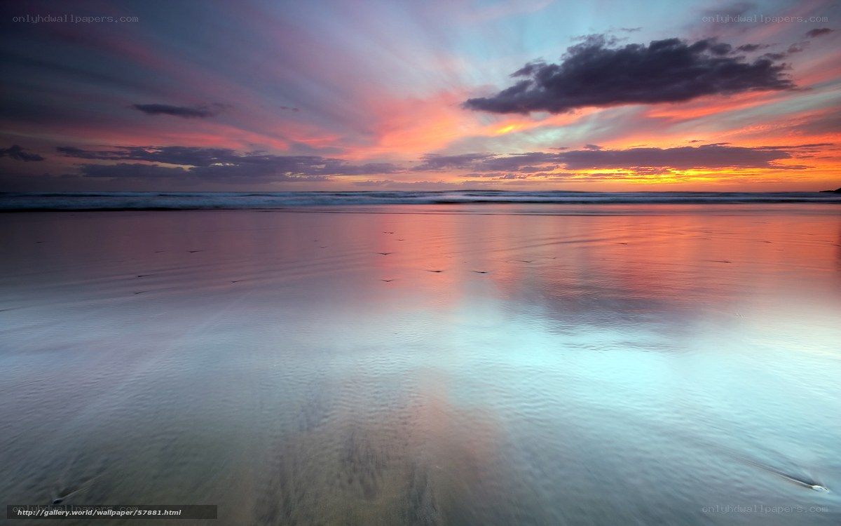 sunset over the beach
