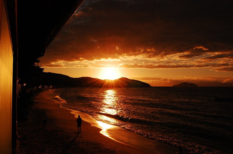 Sunset over the beach