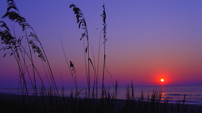 Sunset over the beach