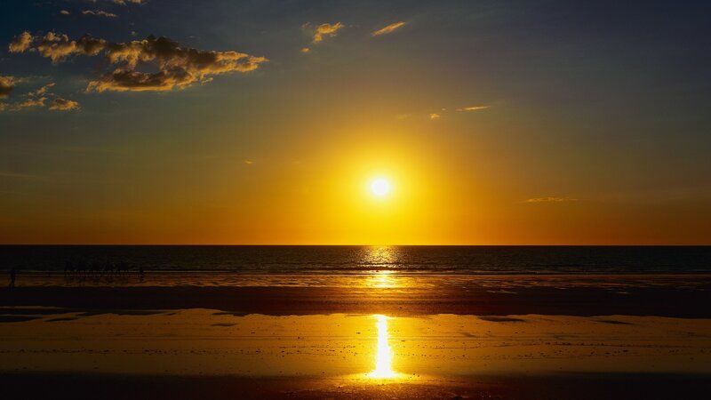Sunset over the beach