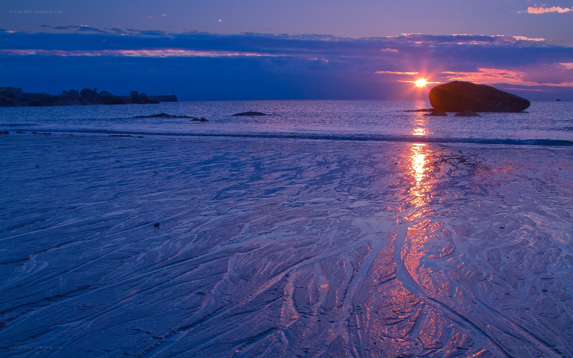 Sunset over the beach