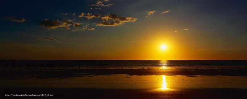 Sunset over the beach