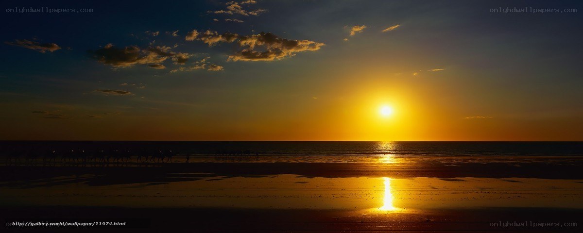 Sunset over the beach