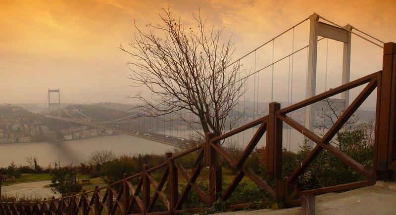 Sunset over the Bosphorus Bridge