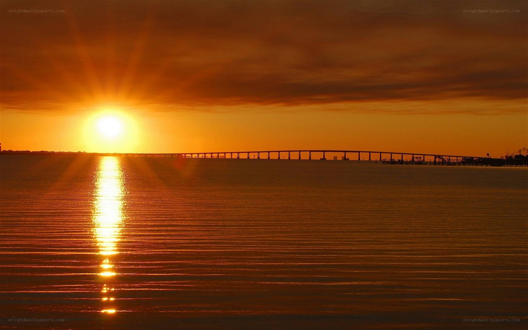 Sunset over the bridge