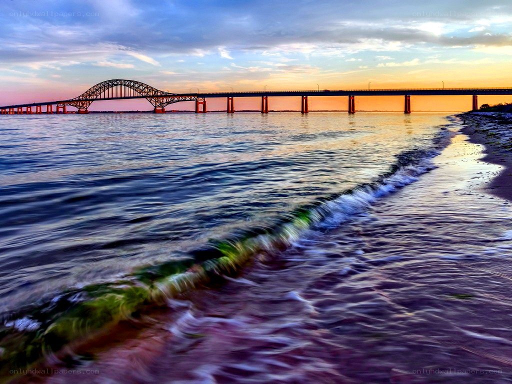 Sunset over the bridge