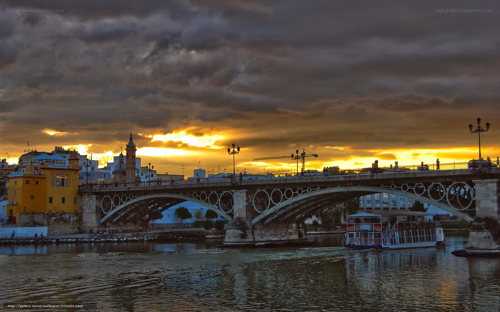Sunset over the bridge