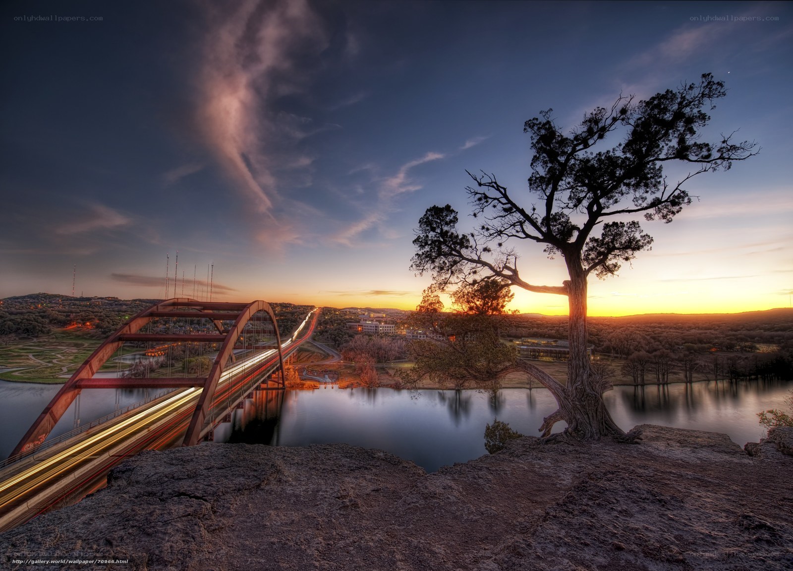 Sunset over the bridge