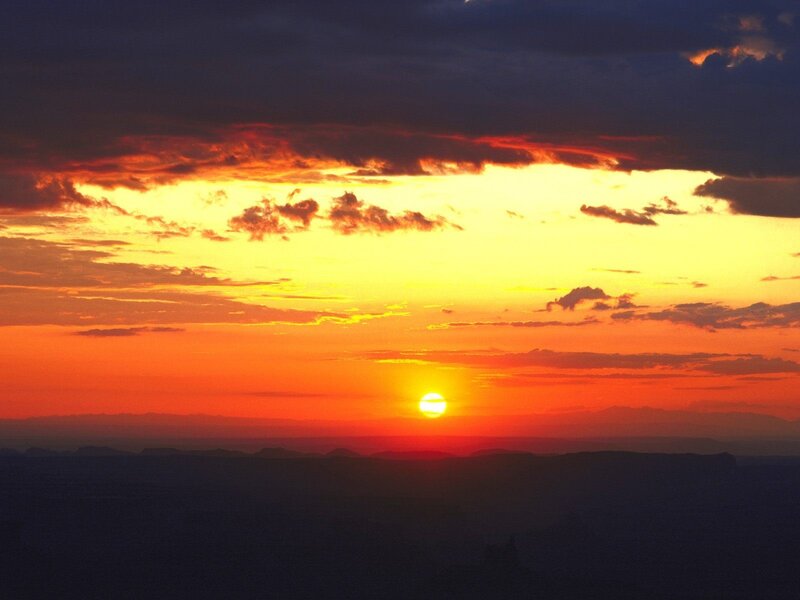 Sunset over the canyon