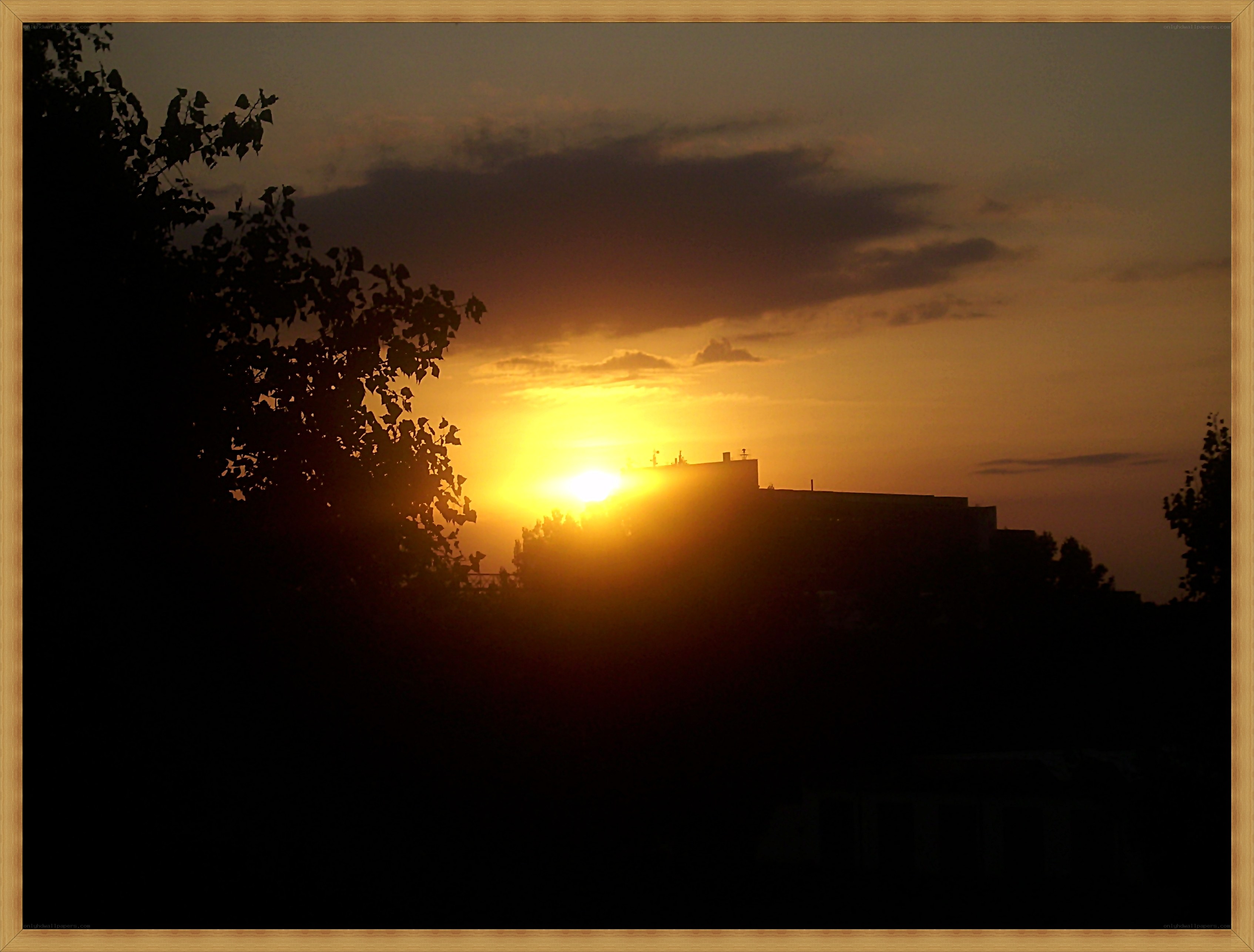Sunset over the city