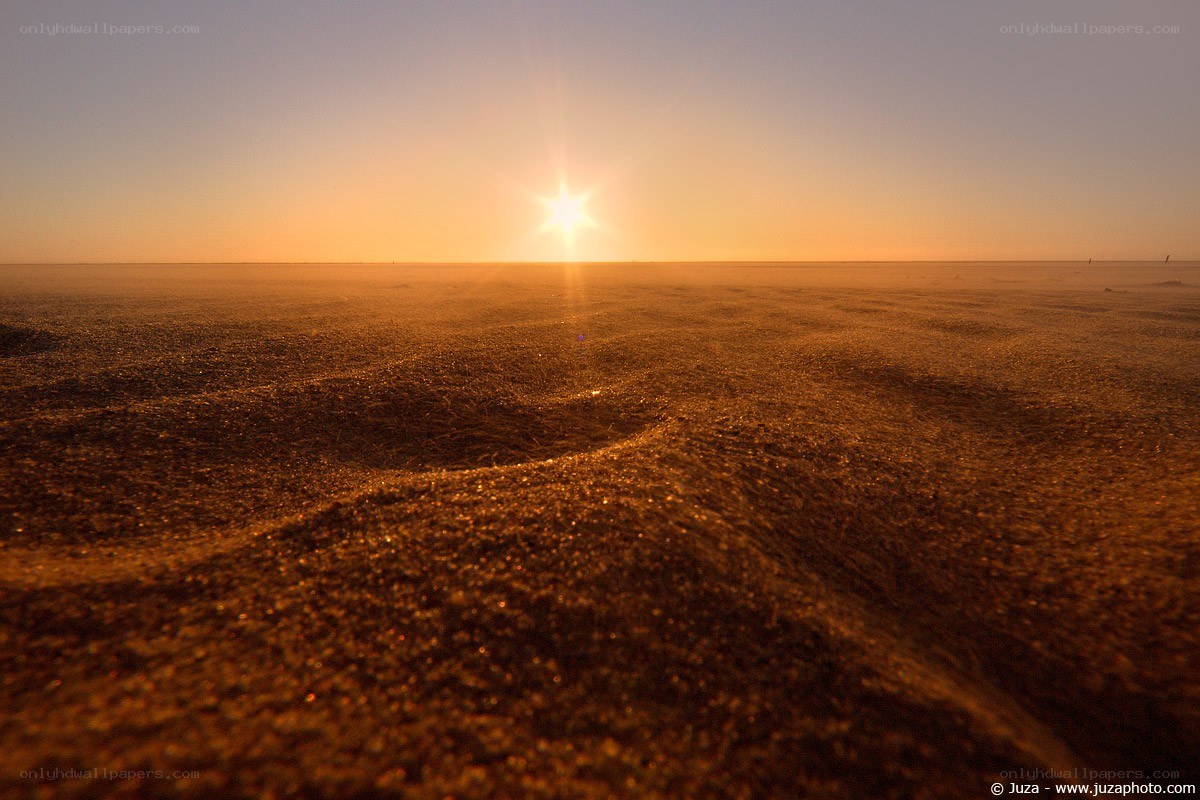 Sunset over the desert