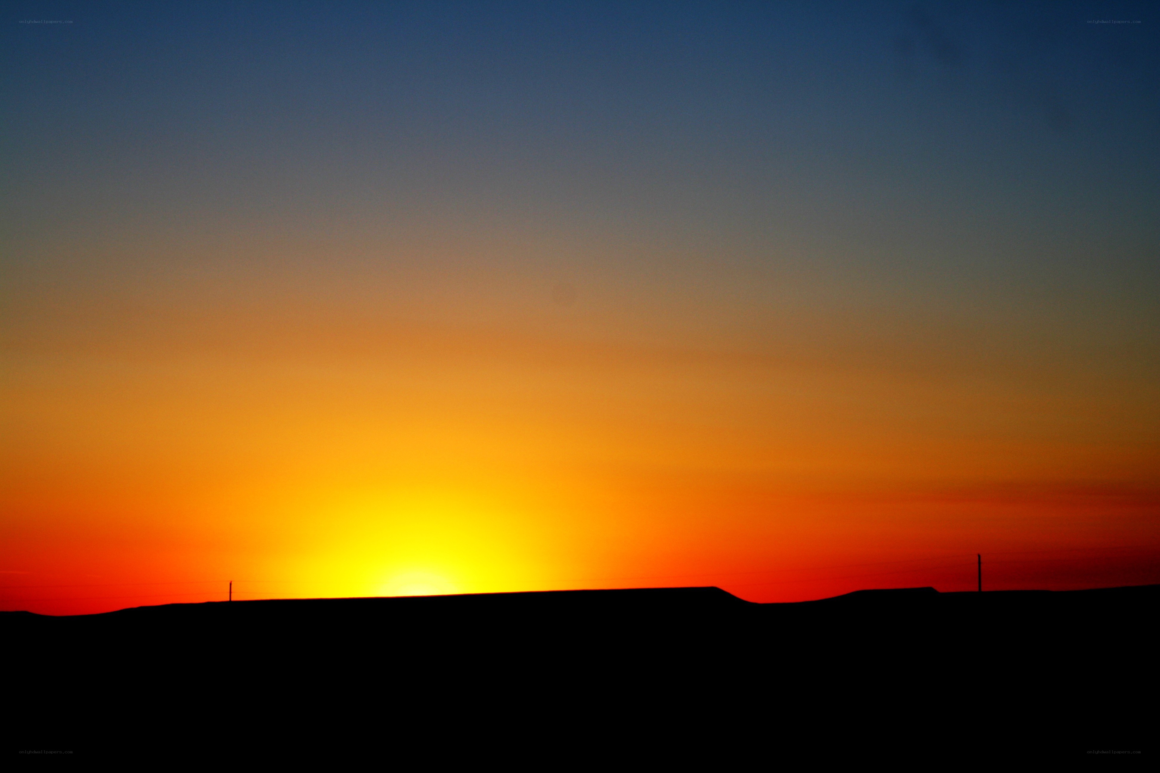 Sunset over the desert