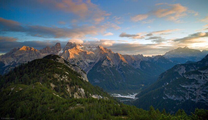 Sunset over the Dolomites
