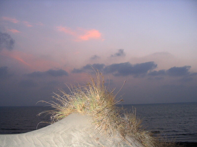 sunset over the dunes