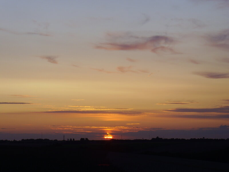 sunset over the fields