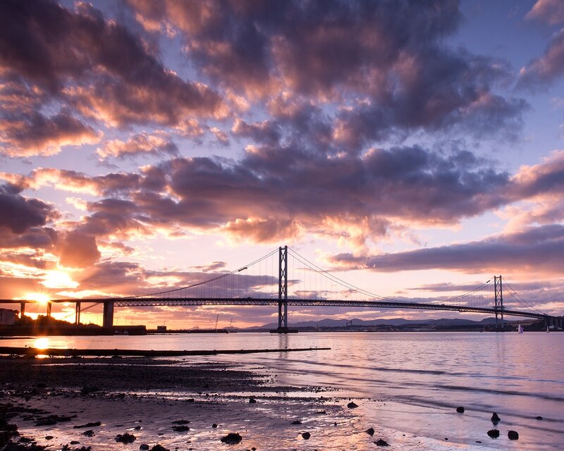 Sunset over the Forth Bridge