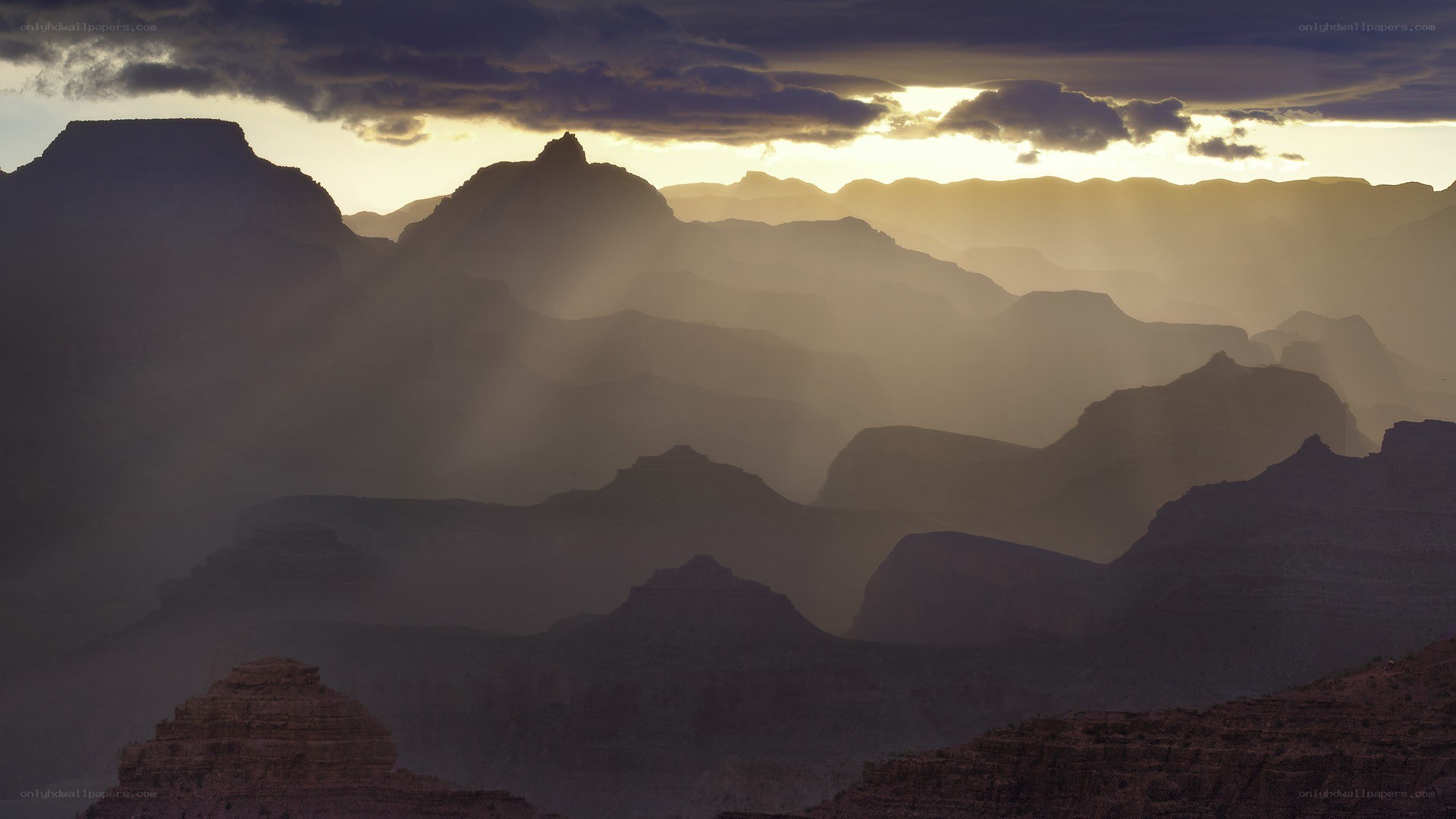 Sunset over the Grand Canyon