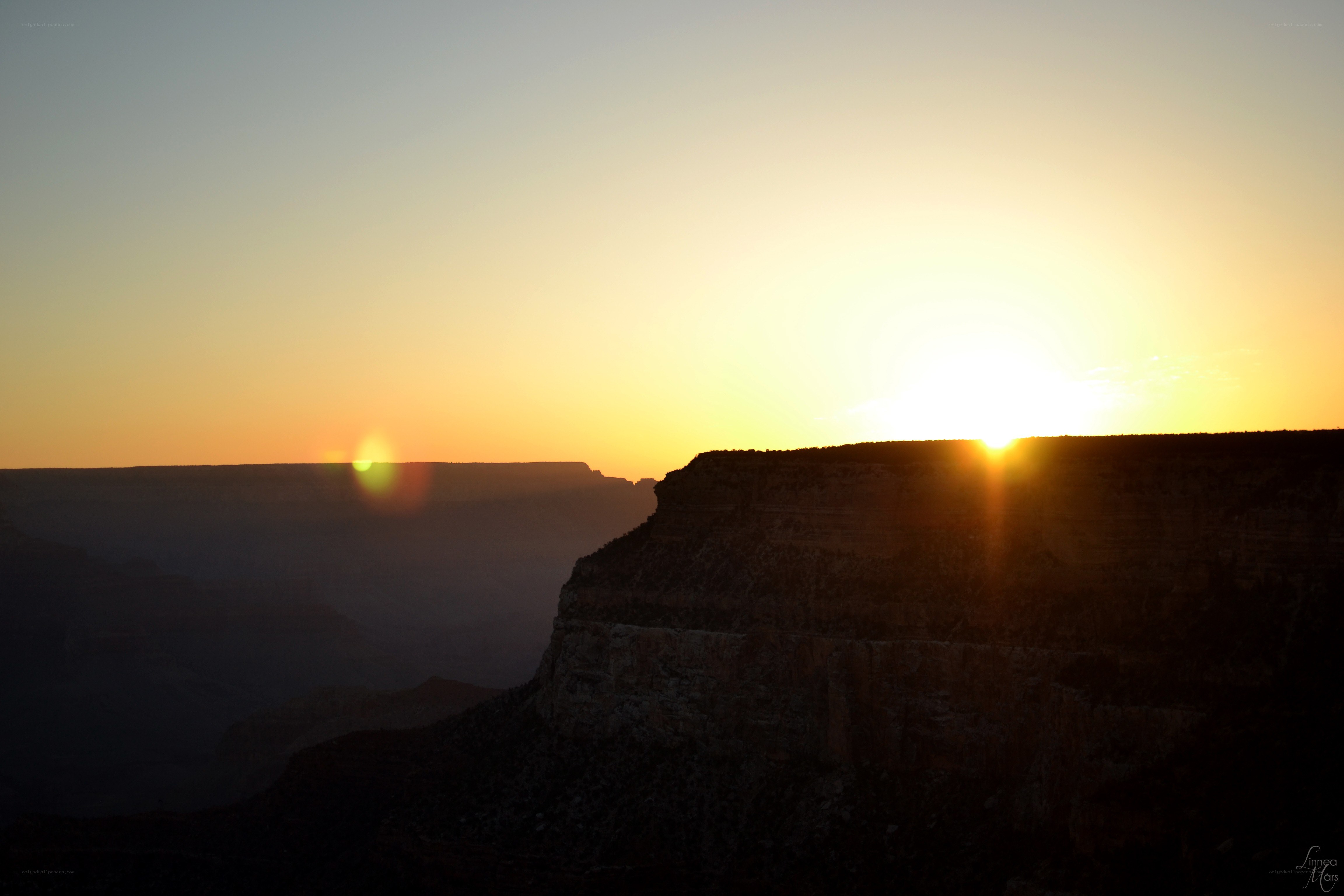 Sunset over the Grand Canyon