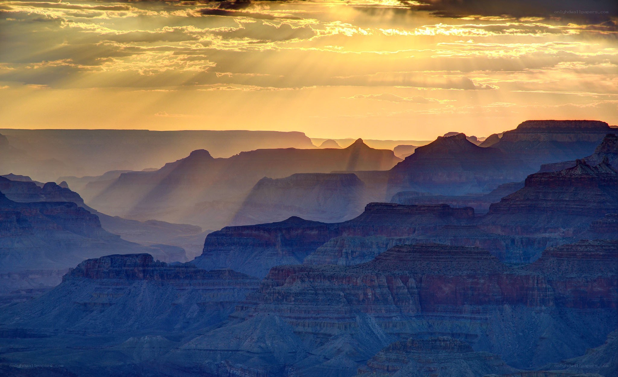 Sunset over the Grand Canyon