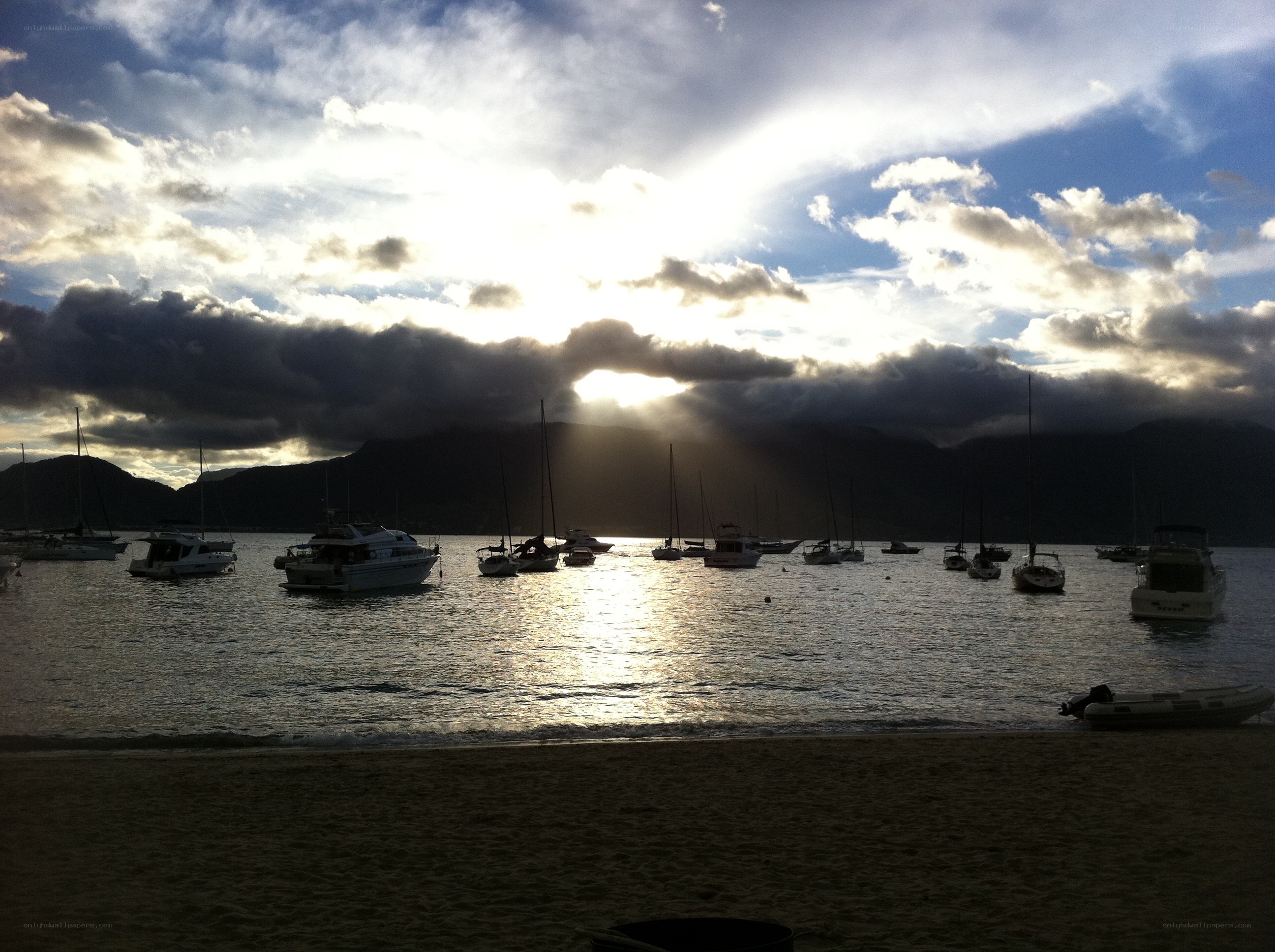 Sunset over the harbor