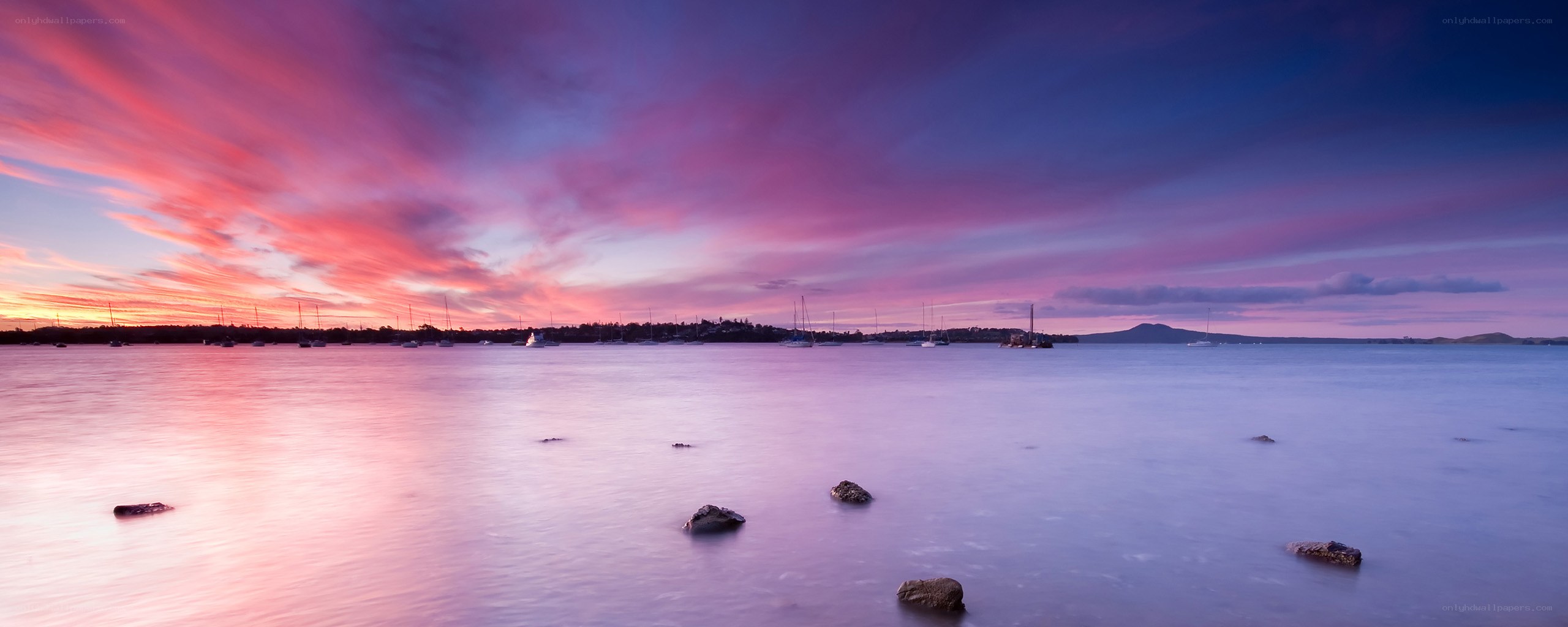 Sunset over the harbor