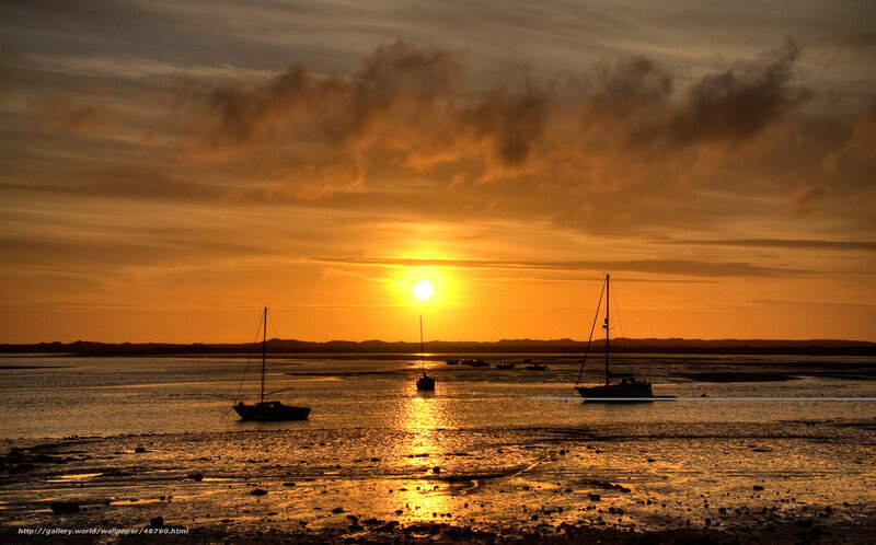 Sunset over the harbor