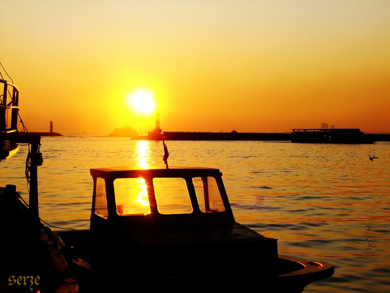 Sunset over the harbor