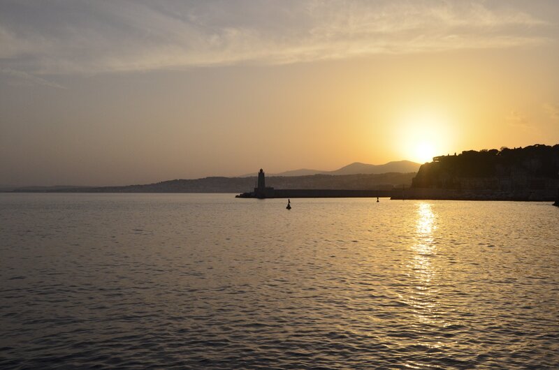 Sunset over the harbor