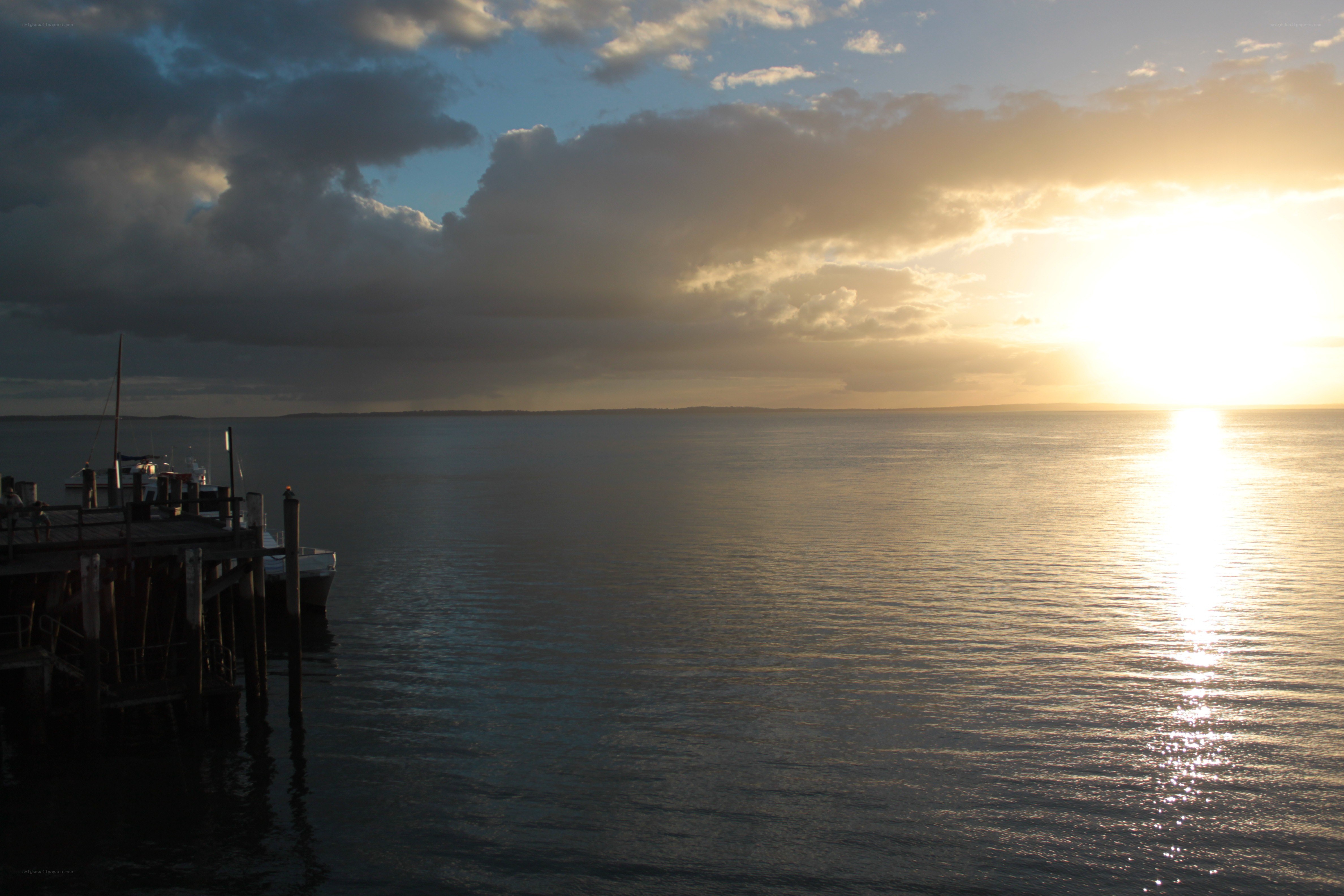 Sunset over the harbor