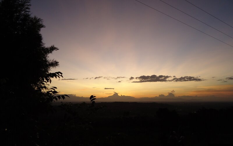 sunset over the hills