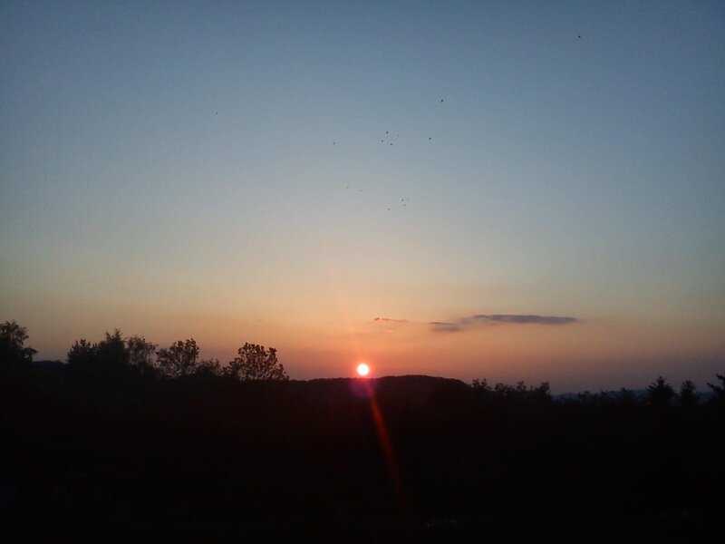 Sunset over the hills