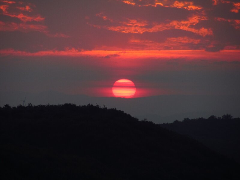 Sunset over the hills