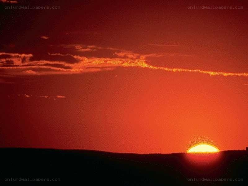 Sunset over the hills