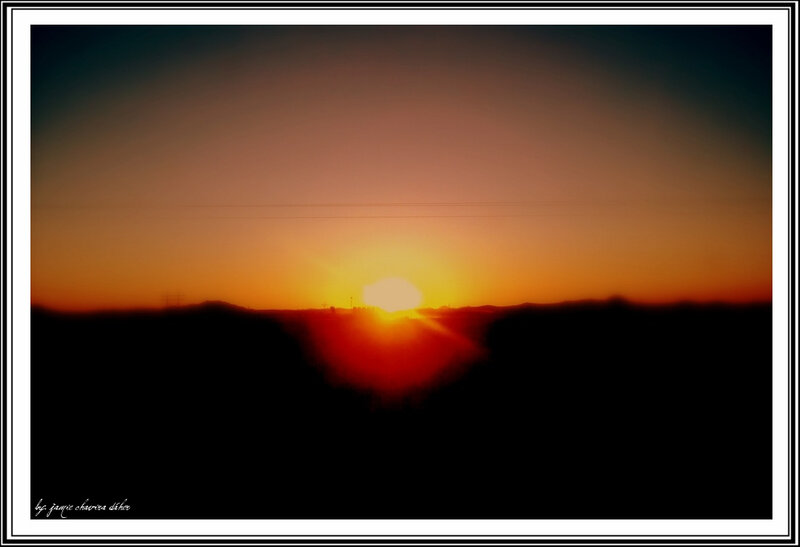 Sunset over the hills