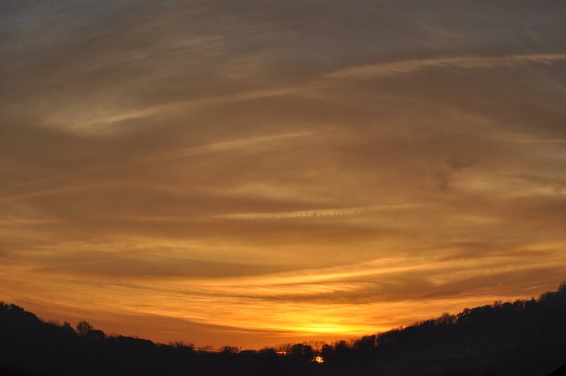 Sunset over the hills